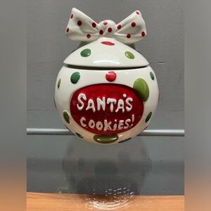 "Santa's Cookies" Ceramic Cookie Jar by Real Home™